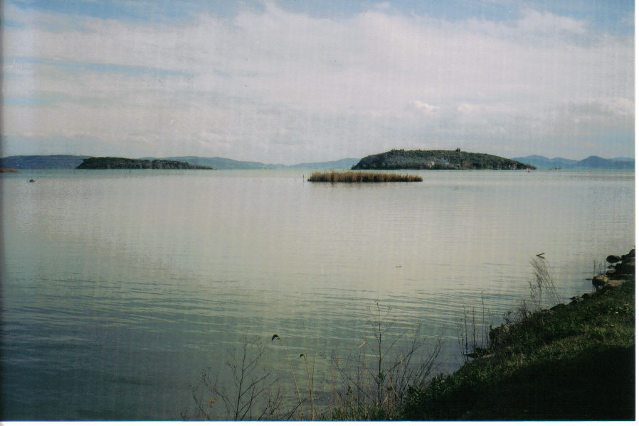 Lake Trasimeno and small islands
